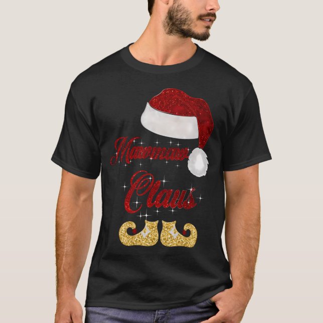 Mawmaw Claus Matching Family Group Christmas X-Mas T-Shirt (Front)