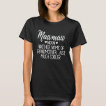 Mawmaw Definition Funny Grandma Mother Day Gift T-Shirt<br><div class="desc">Get this funny saying outfit for the best grandma ever who loves her adorable grandkids,  grandsons,  granddaughters on mother's day or christmas,  grandparents day,  Wear this to recognise your sweet grandmother!</div>
