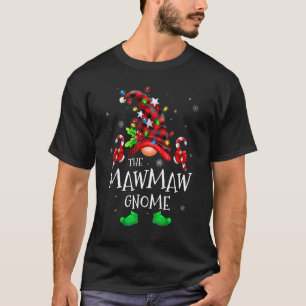 Mawmaw Gnome Buffalo Plaid Matching Family Christm T-Shirt