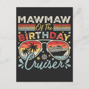Mawmaw of the Birthday Cruiser Vacation Postcard