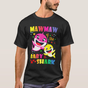 Mawmaw Of The Birthday Shark Dad Mum Matching Fami T-Shirt