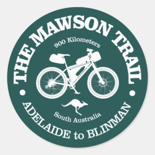 Mawson Trail (cycling) Classic Round Sticker
