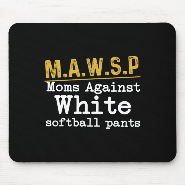 Mawsp Moms Against White Softll Pants  Mouse Pad (Front)
