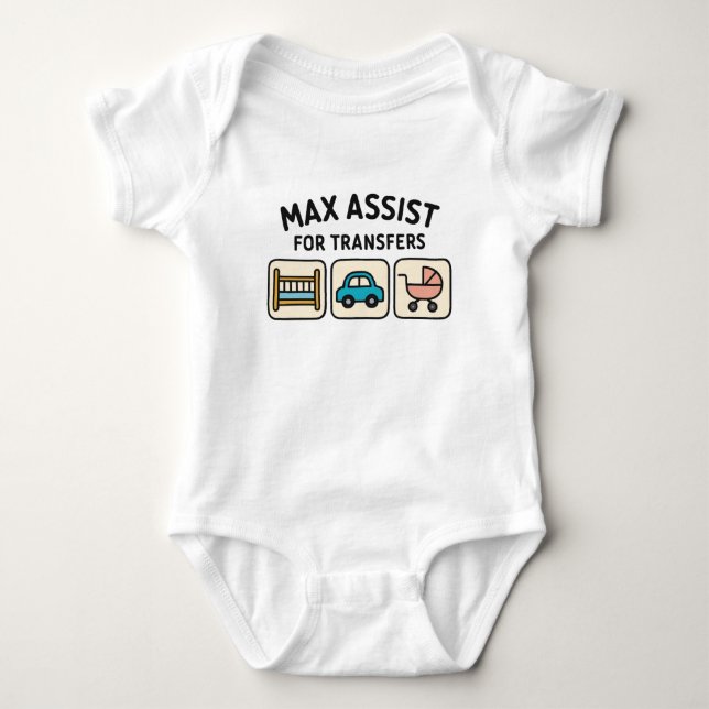 Max Assist for Transfers, Baby Mobility Bodysuit (Front)