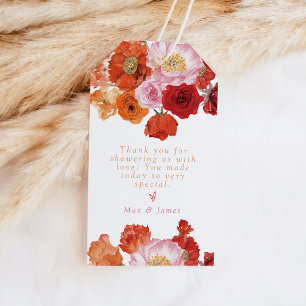 MAX Bright Floral Petals & Prosecco Bridal Shower Gift Tags