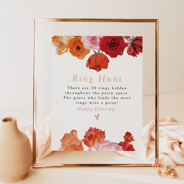 MAX Bright Floral Prosecco Ring Hunt Game Poster (Creator Uploaded)
