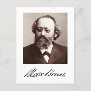 Max Bruch - signature Postcard