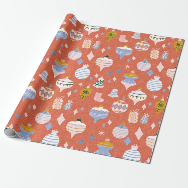 max christmas orange wrapping paper (Unrolled)