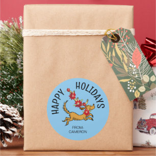 Max Christmas Poinsettia   Christmas Gift Tag