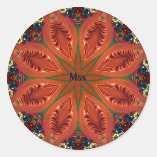 MAX ~ CHRISTMAS SHADES ~ red green blue yellow ~ Classic Round Sticker