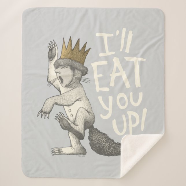 Max | I'll Eat You Up! Sherpa Blanket (Front)