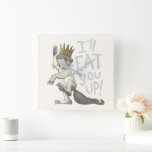 Max | I'll Eat You Up! Square Wall Clock<br><div class="desc">In the forty years since Max first cried "Let the Wild Rumpus Start, " Maurice Sendak's classic picture book Where the Wild Things Are has become one of the most highly acclaimed and best-loved children's books of all time.</div>