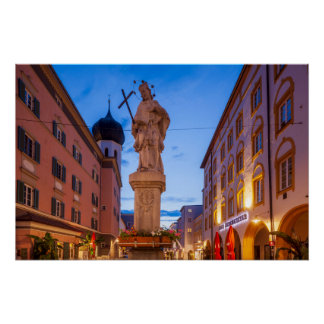 Max-Josefs-Platz and Nepumukbrunnen at evening Poster