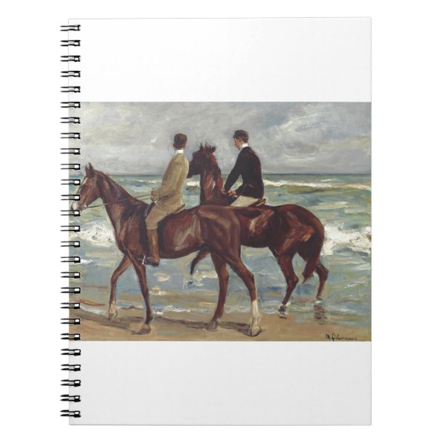 Max Liebermann: Two Riders on the Beach Art Notebook (Front)