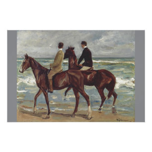 Max Liebermann: Two Riders on the Beach Art Poster