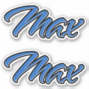 Max Name blue sticker Sticker Sticker