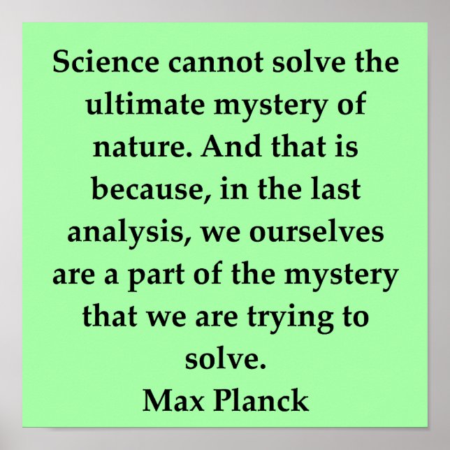 max plank quote poster (Front)