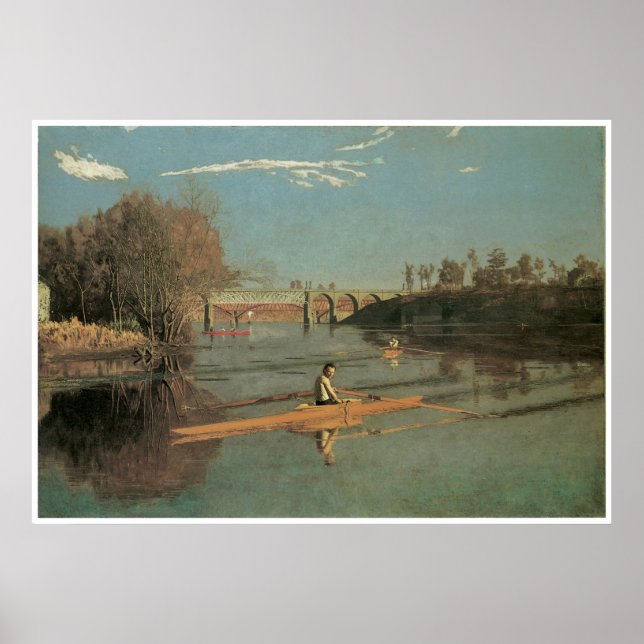 Max Schmitt in a Single Scull, 1871 Thomas Moran Poster (Front)