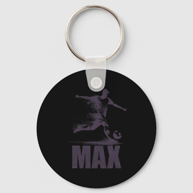 Max Soccer Boys Personalized First Name Max T Shir Key Ring (Front)
