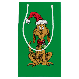 Max the Dog in Santa Hat Small Gift Bag