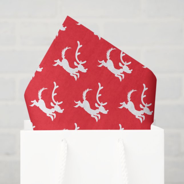 Max the Reindeer Silhouette Tissue Paper (Gift Bag)