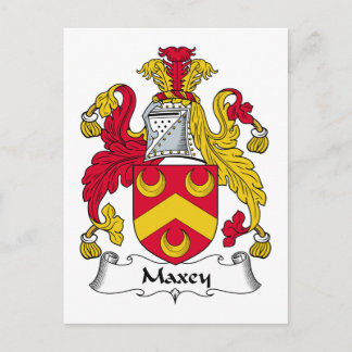 Maxey Family Crest Postcard