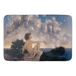 Maxfield Parrish Air Castles 1904 Vintage Fantasy  Bath Mat