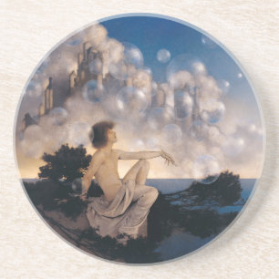 Maxfield Parrish Air Castles 1904 Vintage Fantasy  Coaster
