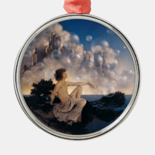 Maxfield Parrish Air Castles 1904 Vintage Fantasy  Metal Tree Decoration