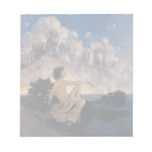 Maxfield Parrish Air Castles 1904 Vintage Fantasy  Notepad