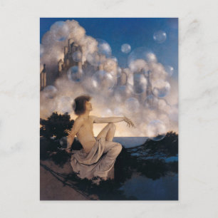 Maxfield Parrish Air Castles 1904 Vintage Fantasy  Postcard
