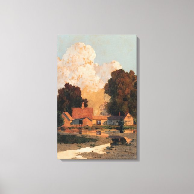 Maxfield Parrish - Daniels Farm, Summer Canvas Print (Front)
