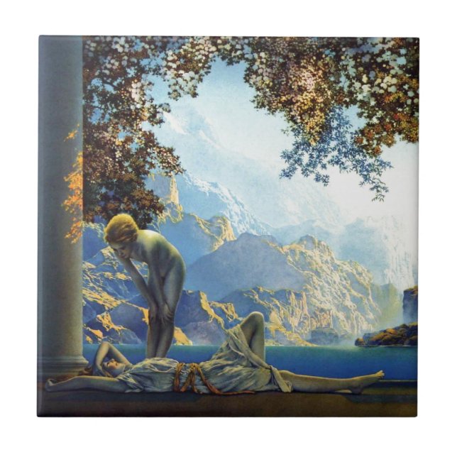 Maxfield Parrish Daybreak Tile (Front)