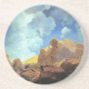 Maxfield Parrish Morning 1922 Cloud Blue Fine Art Coaster