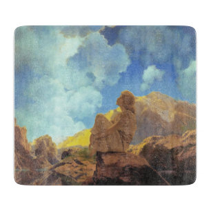 Maxfield Parrish Morning 1922 Cloud Blue Fine Art Cutting Board