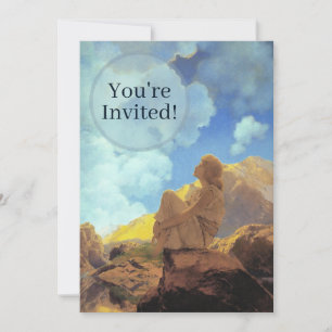 Maxfield Parrish Morning 1922 Cloud Blue Fine Art Invitation