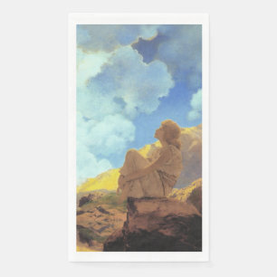 Maxfield Parrish Morning 1922 Cloud Blue Fine Art Napkin