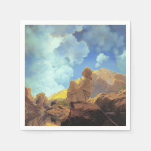 Maxfield Parrish Morning 1922 Cloud Blue Fine Art Napkin