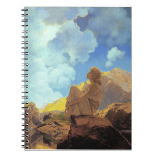 Maxfield Parrish Morning 1922 Cloud Blue Fine Art Notebook