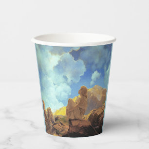 Maxfield Parrish Morning 1922 Cloud Blue Fine Art Paper Cups