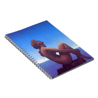 "Maxfield Parrish Stars" Spiral Notebook
