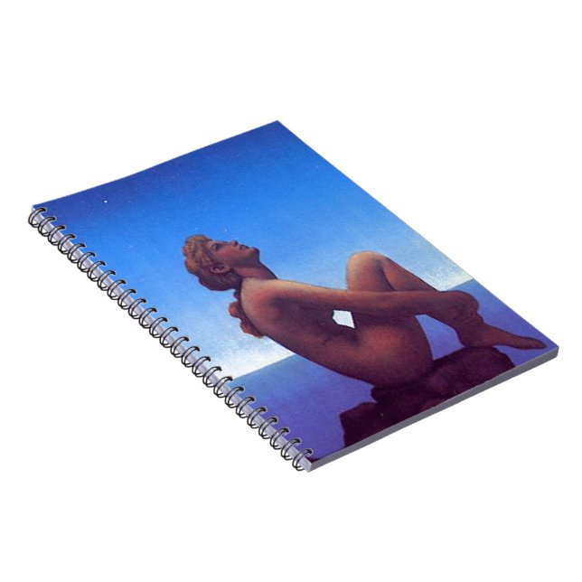 "Maxfield Parrish Stars" Spiral Notebook (Right Side)
