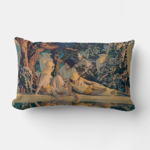 Maxfield Parrish The Garden of Allah 1918 Fine Art Lumbar Cushion