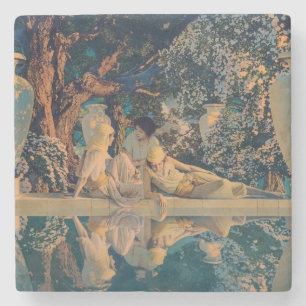 Maxfield Parrish The Garden of Allah 1918 Fine Art Stone Coaster