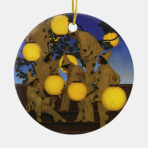 Maxfield Parrish The Lantern Bearers 1908 Vintage Ceramic Tree Decoration