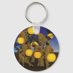 Maxfield Parrish The Lantern Bearers 1908 Vintage Key Ring