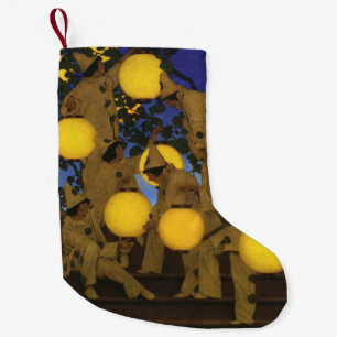 Maxfield Parrish The Lantern Bearers 1908 Vintage Small Christmas Stocking