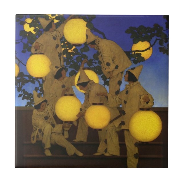 Maxfield Parrish The Lantern Bearers 1908 Vintage Tile (Front)