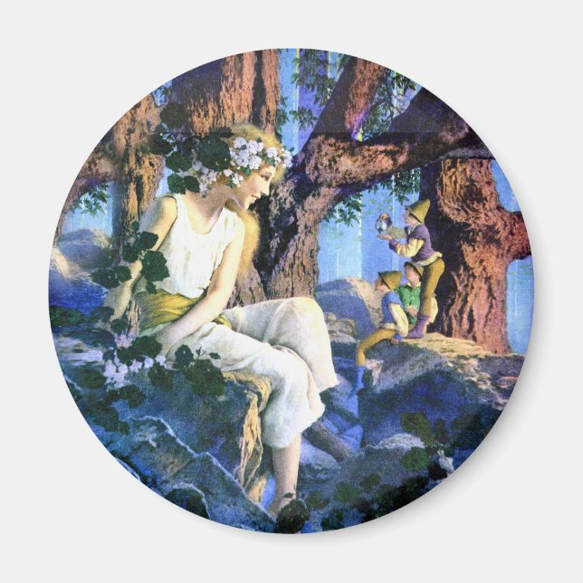 Maxfield Parrish's Fair Princess and the Gnomes Magnet (Front)