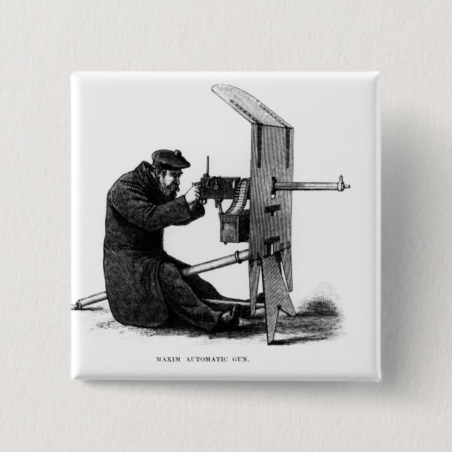 Maxim Automatic Gun 15 Cm Square Badge (Front)